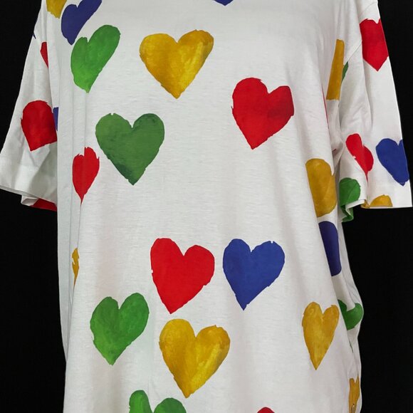 Gorgeous Akris Heart Prints Cotton Top: Size L/XL - Picture 4 of 12
